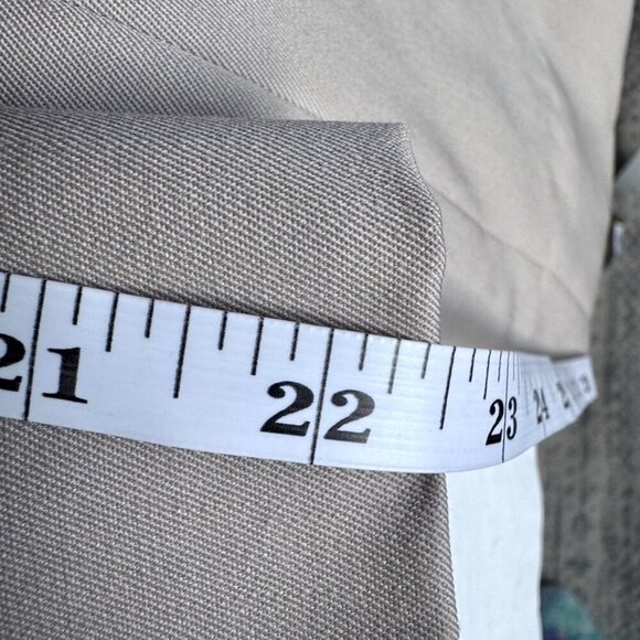 Vintage Custom Hand Made Light Grey Mandarin Collar Skirt Suit - Picture 10 of 13